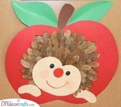 Cute Hedgehog - Easy Fall Crafts for Kids