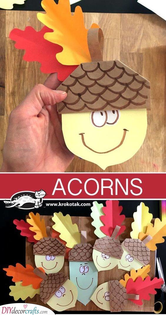 Paper Acorns - Cute and Simple