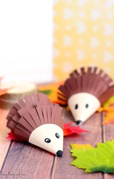 Paper Hedgehogs – Easy Autumn Crafts for Toddlers