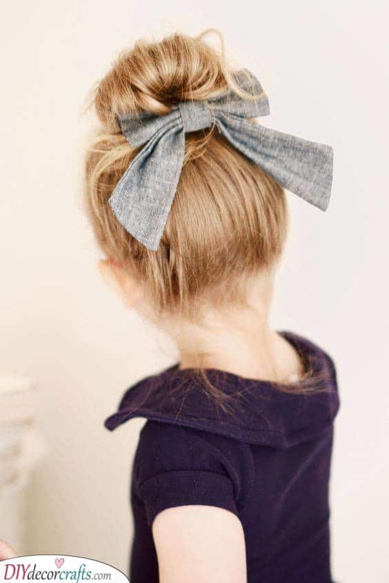 A Top Bun - Cute Hairstyles for Little Girls