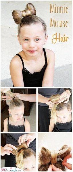 Minnie Mouse Hair - Easy Little Girl Hairstyles
