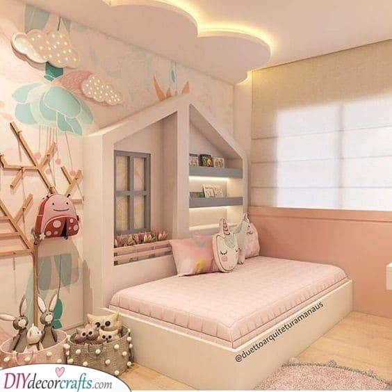 A Woodland Setting - Toddler Girl Bedroom Ideas on a Budget