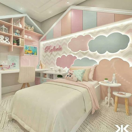 A Cloudy Atmosphere - Little Girl Bedroom Decor