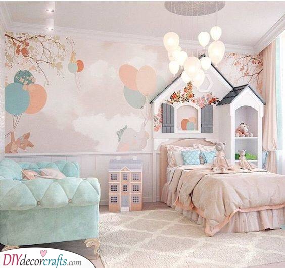 Brilliant Balloons - Little Girl Bedroom Decor