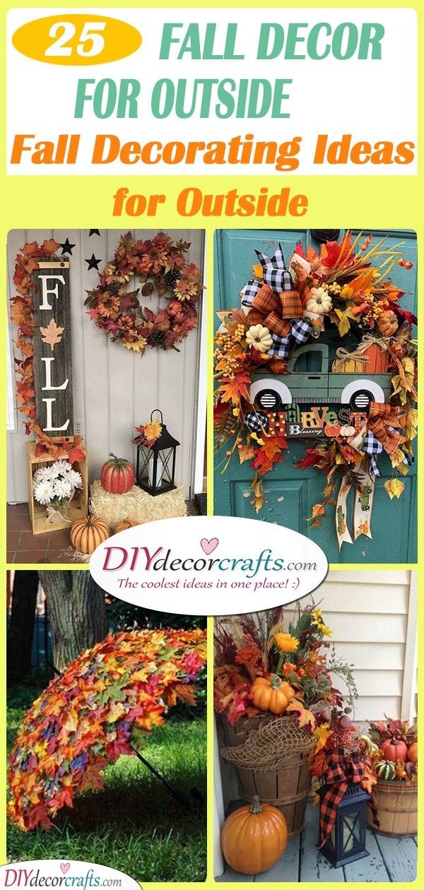 25 FALL DECORATIONS FOR OUTSIDE - Fall Decorating Ideas for Outside