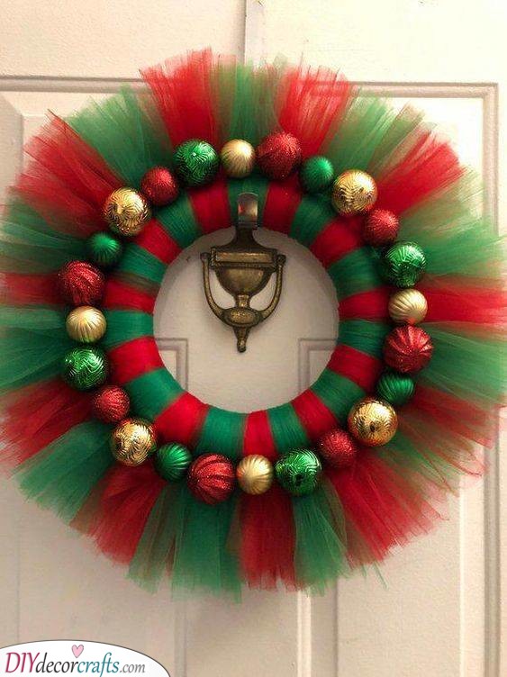 Gold, Green and Red - Christmas Door Decorations