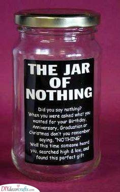 The Jar of Nothing - Funny Christmas Gift Ideas for Brothers