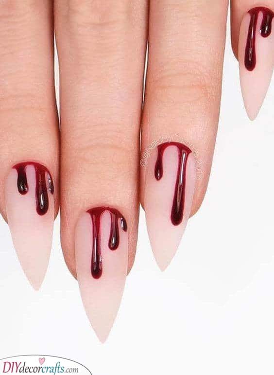 A Bit of Blood - Scarily Stunning Nails