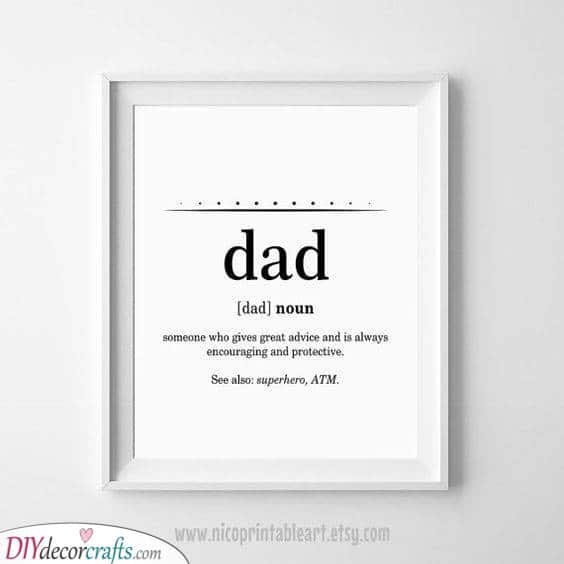 Another Definition of Dad - Christmas Present Ideas for Dad