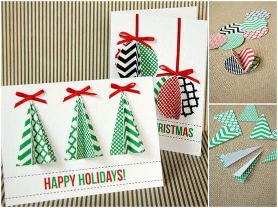 3D Trees – Handmade Christmas Card