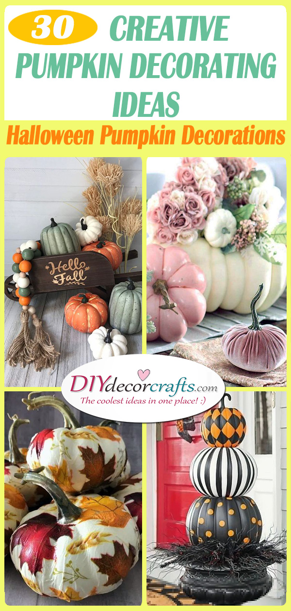 30 CREATIVE PUMPKIN DECORATING IDEAS - Halloween Pumpkin Decorations