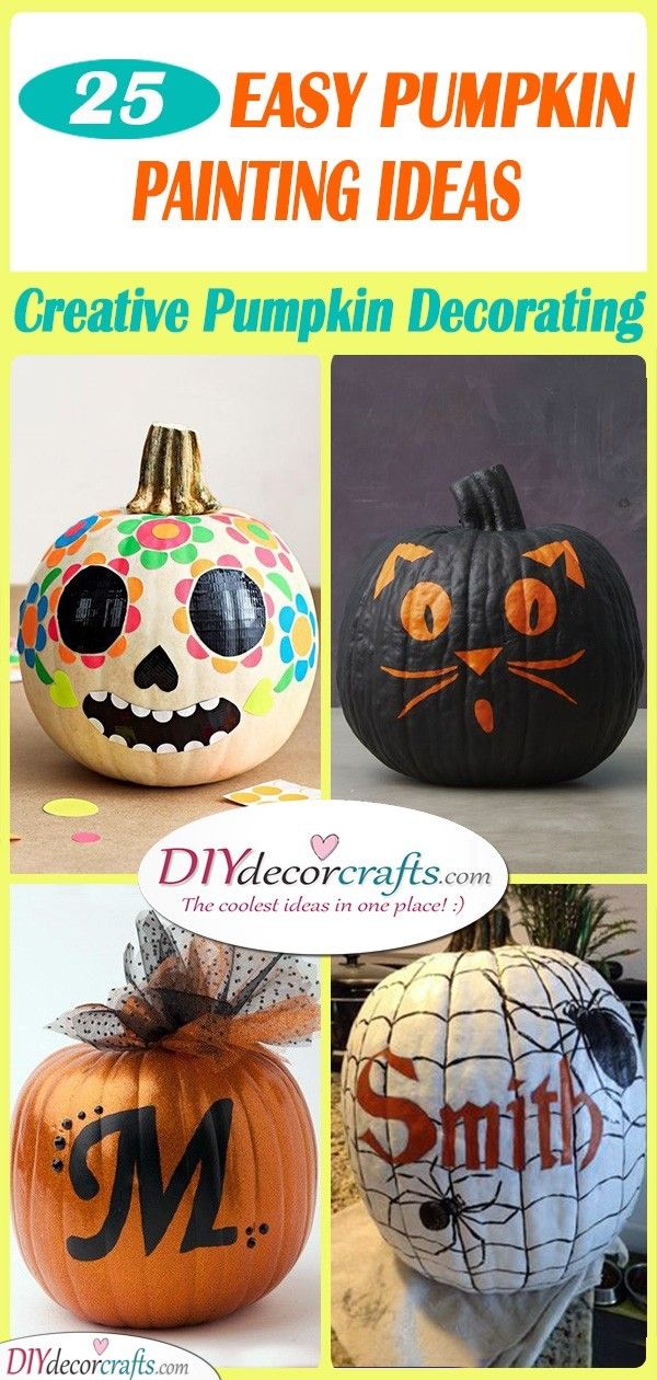 25 EASY PUMPKIN PAINTING IDEAS - Creative Pumpkin Decorating Ideas