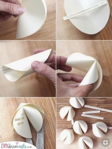 Paper Fortune Cookies - New Year Decoration Ideas