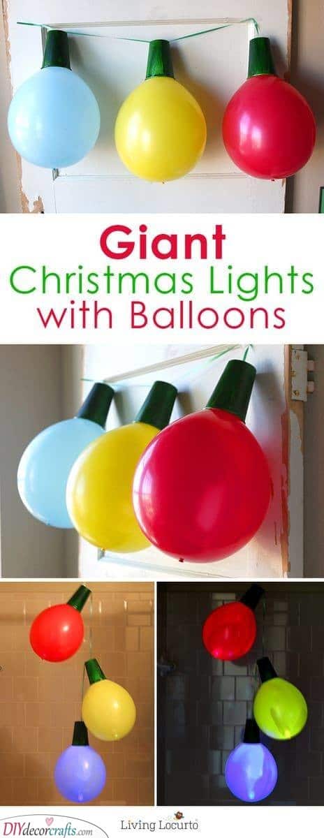 Giant Christmas Lights – Made Out of Balloons