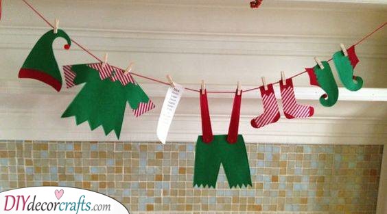 Drying the Elf Clothes – On a Clothesline