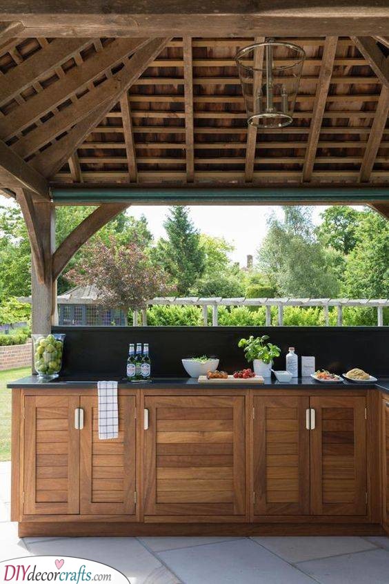 A Rustic Essence - Outdoor Kitchen Cabinet Ideas