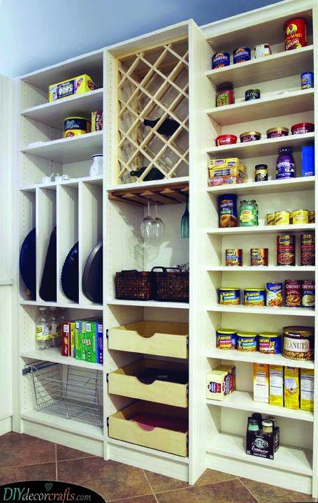 Kitchen Pantry Shelving Ideas - Small Pantry Organization