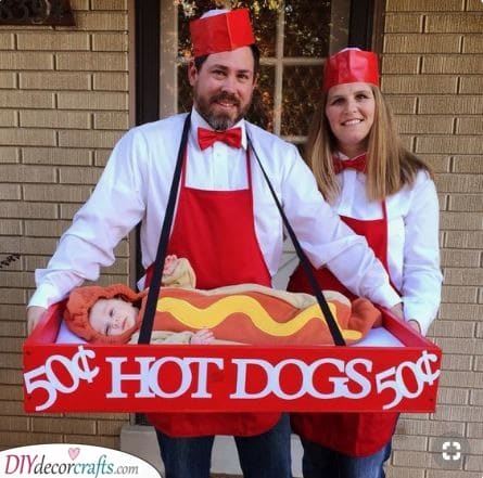 Hot Dog Idea - Family Carnival Costumes