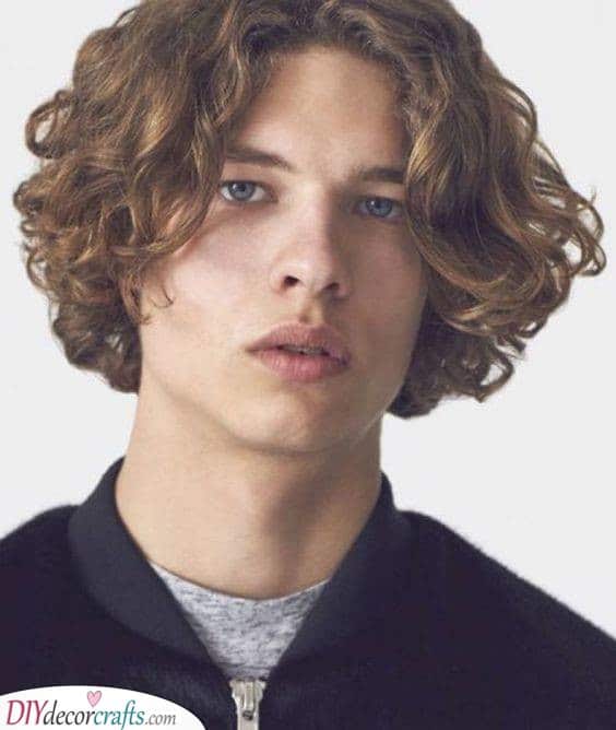 A Modern Look - Curly Hairstyles for Men