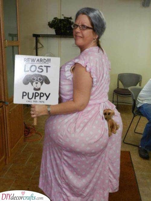 Funny Lost Puppy Costume - Crazy Dog Lady
