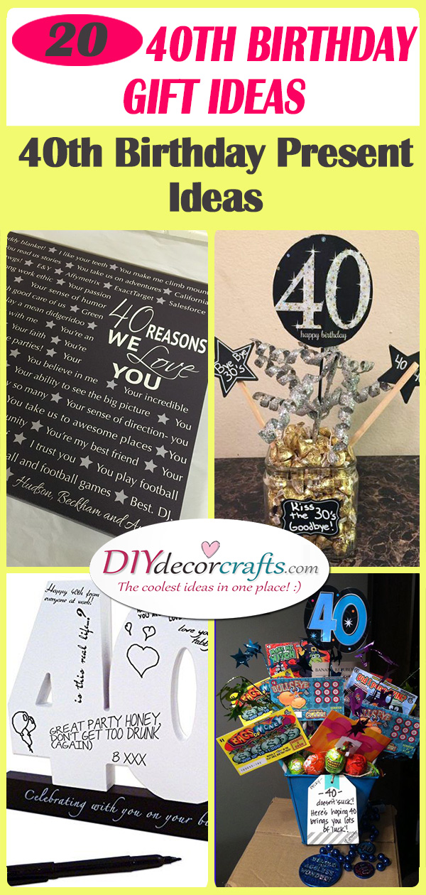 20 40TH BIRTHDAY GIFT IDEAS - 40th Birthday Present Ideas