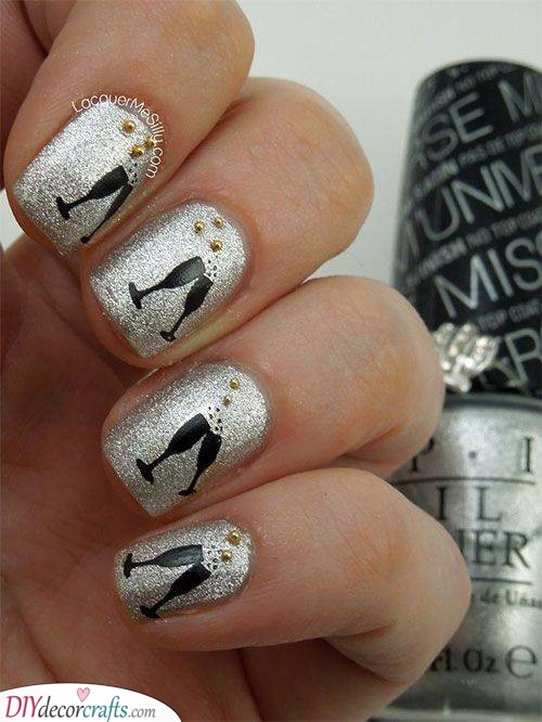 New Years Nails - New Years Eve Nail Ideas