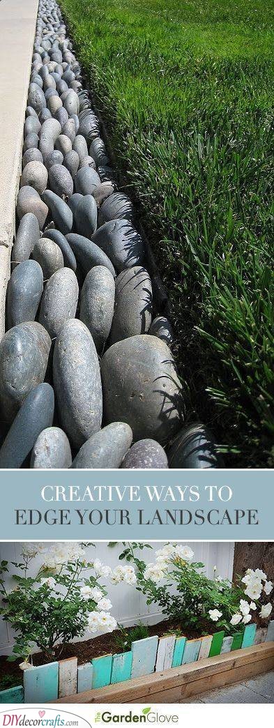 A Trail of Smooth Stones - Creative Garden Edging Ideas