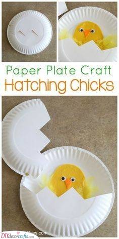 A Hatching Chick - Paper Plate Ideas