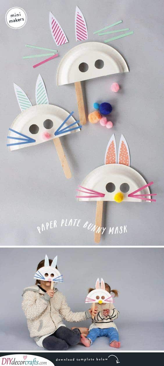 Rabbit Masks - Out of Paper Plates