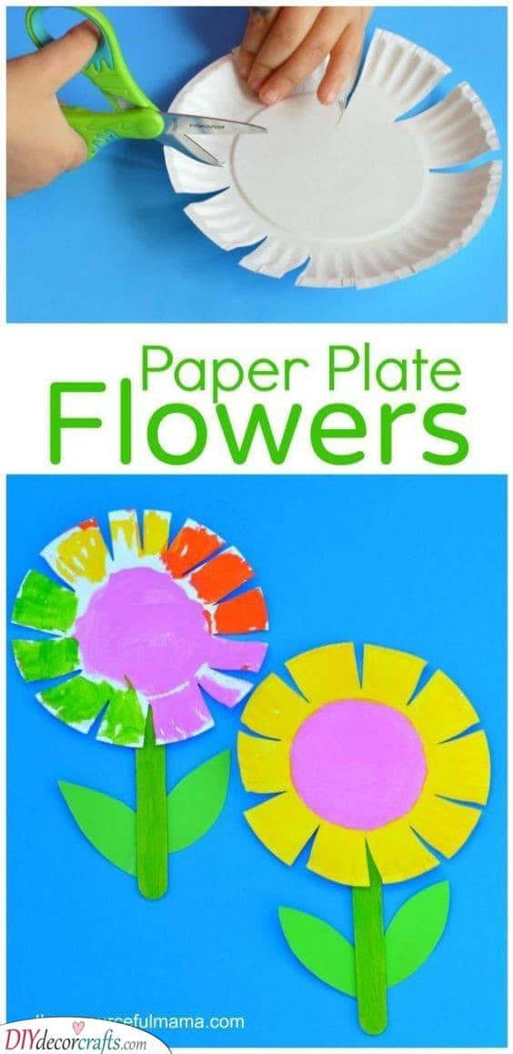 Paper Plate Flowers - Cute and Vibrant