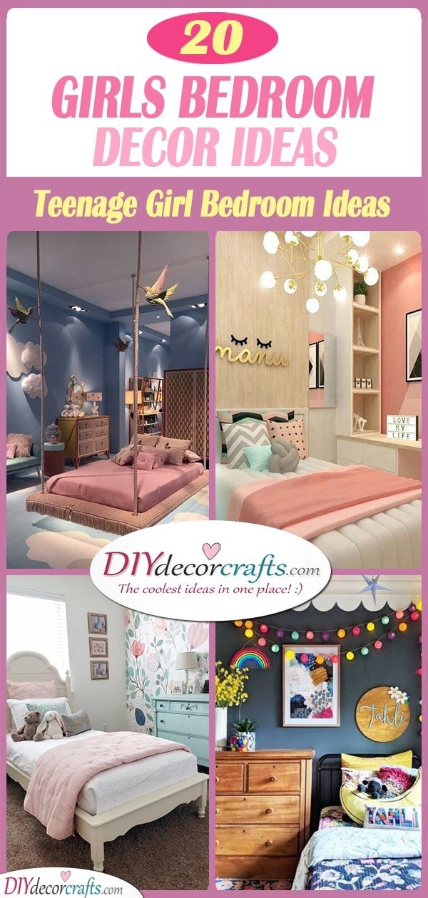 30 GIRLS BEDROOM DECOR IDEAS - Teenage Girl Bedroom Ideas for Small Rooms