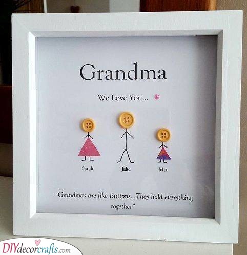 Cute as a Button - Mothers Day Gifts for Grandma