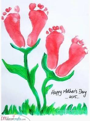Footprint Flowers - Mothers Day Gifts for Nana