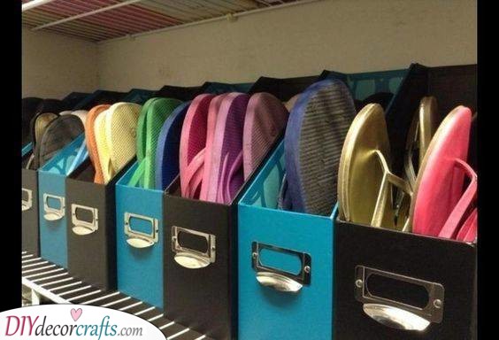 One for Flip Flops - Shoe Storage Ideas for Small Closets