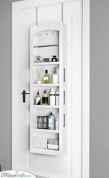 Door Shelf - Bathroom Storage Ideas for Small Spaces