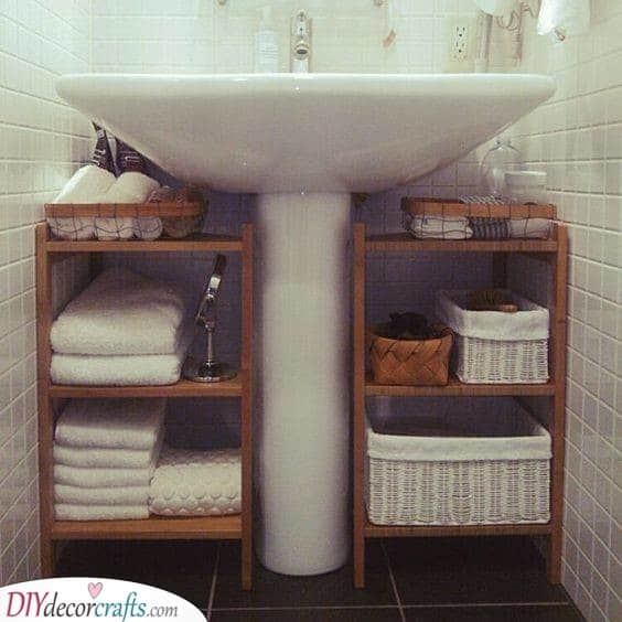 Underneath the Sink - Bathroom Storage Ideas for Small Spaces