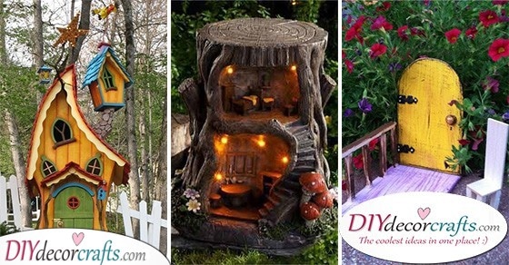 30 FAIRY GARDEN HOUSES - DIY Tree Stump Fairy House