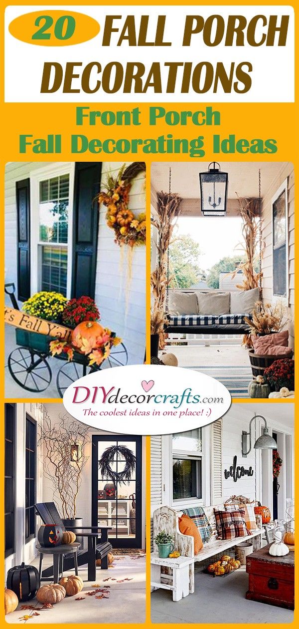 20 FALL PORCH DECORATIONS - Front Porch Fall Decorating Ideas