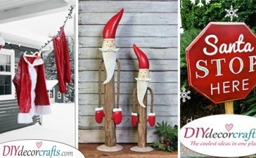 15 OUTDOOR SANTA DECORATIONS - Santa Claus Yard Decorations