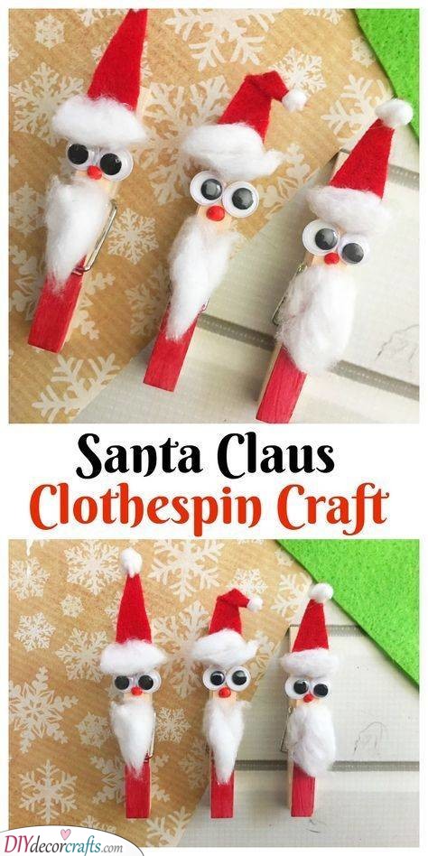 A Cool Clothespin - Santa Claus Craft Ideas