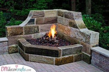 Simple and Sophisticated - Outdoor Fireplace Ideas